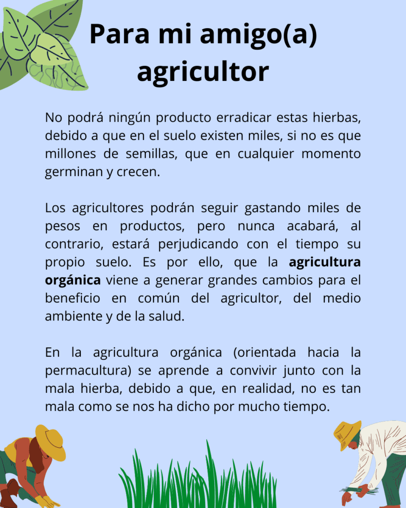 mensaje del herbicida