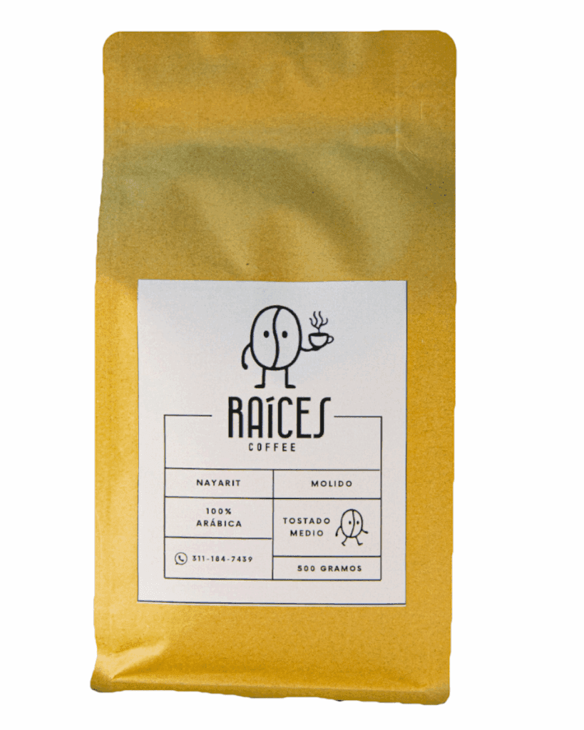 café molido - raíces