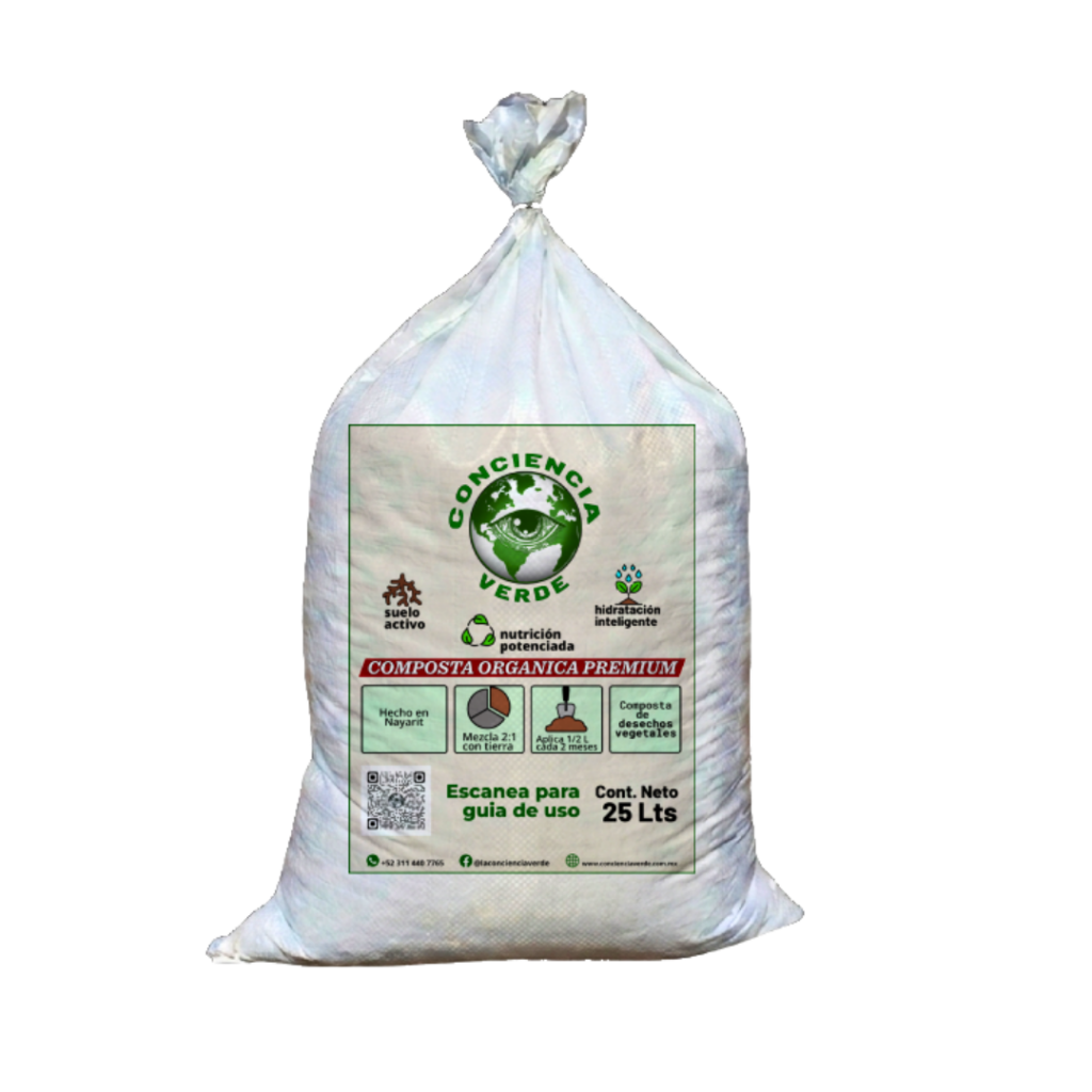 costal de composta orgánica premium 25 litros