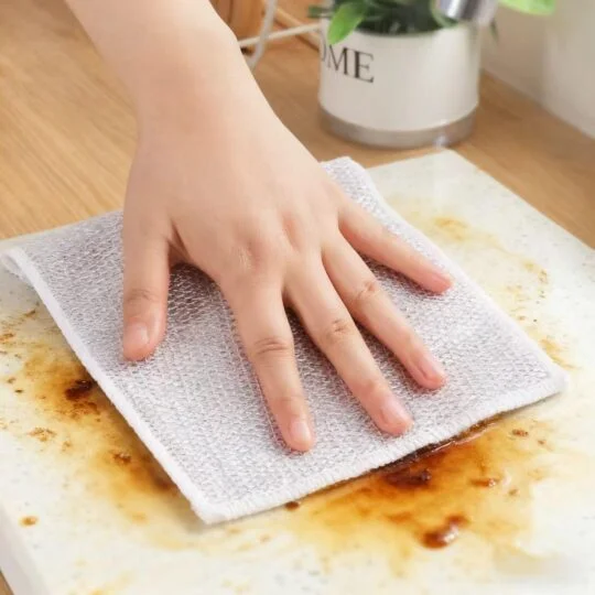 Paño de cocina de alambre de acero de doble grosor